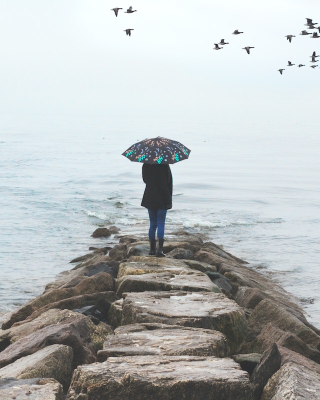 person with an umbrella