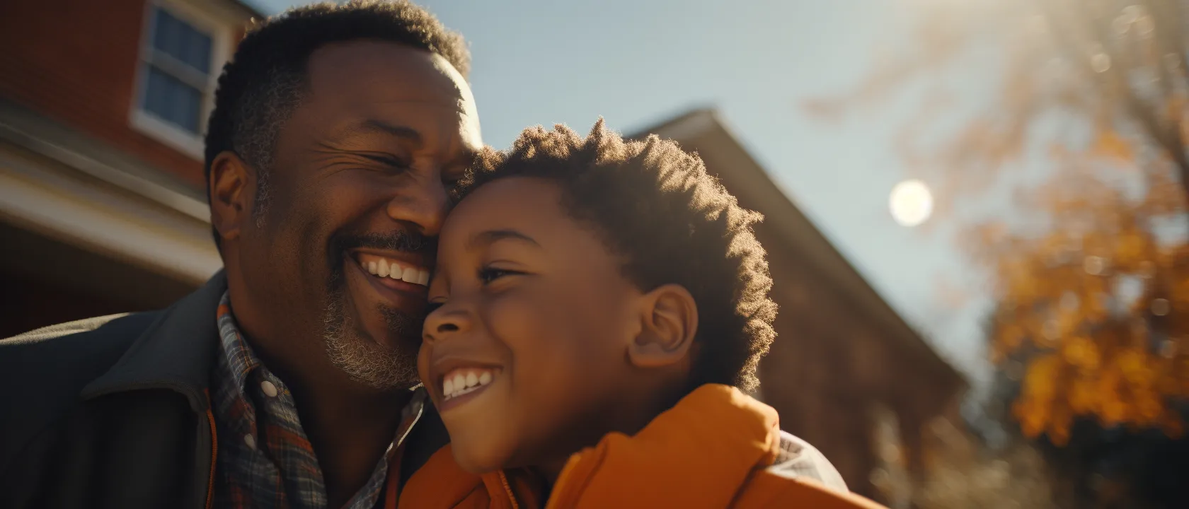 grandparent with child smiling