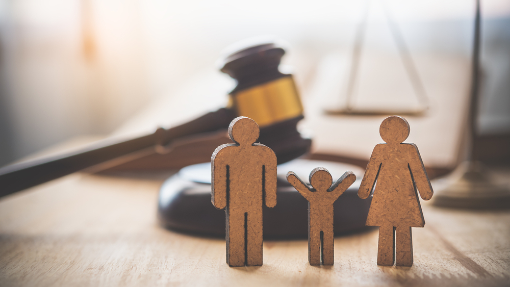 Legal concept of court making a decision on a modification of parenting time