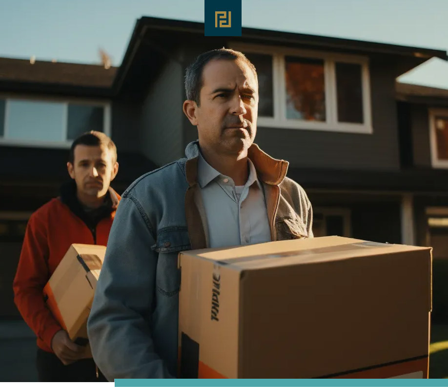 A man holding a box.