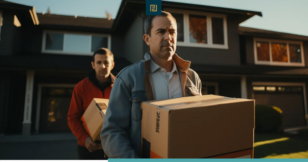 men carrying boxes out of home in Georgia