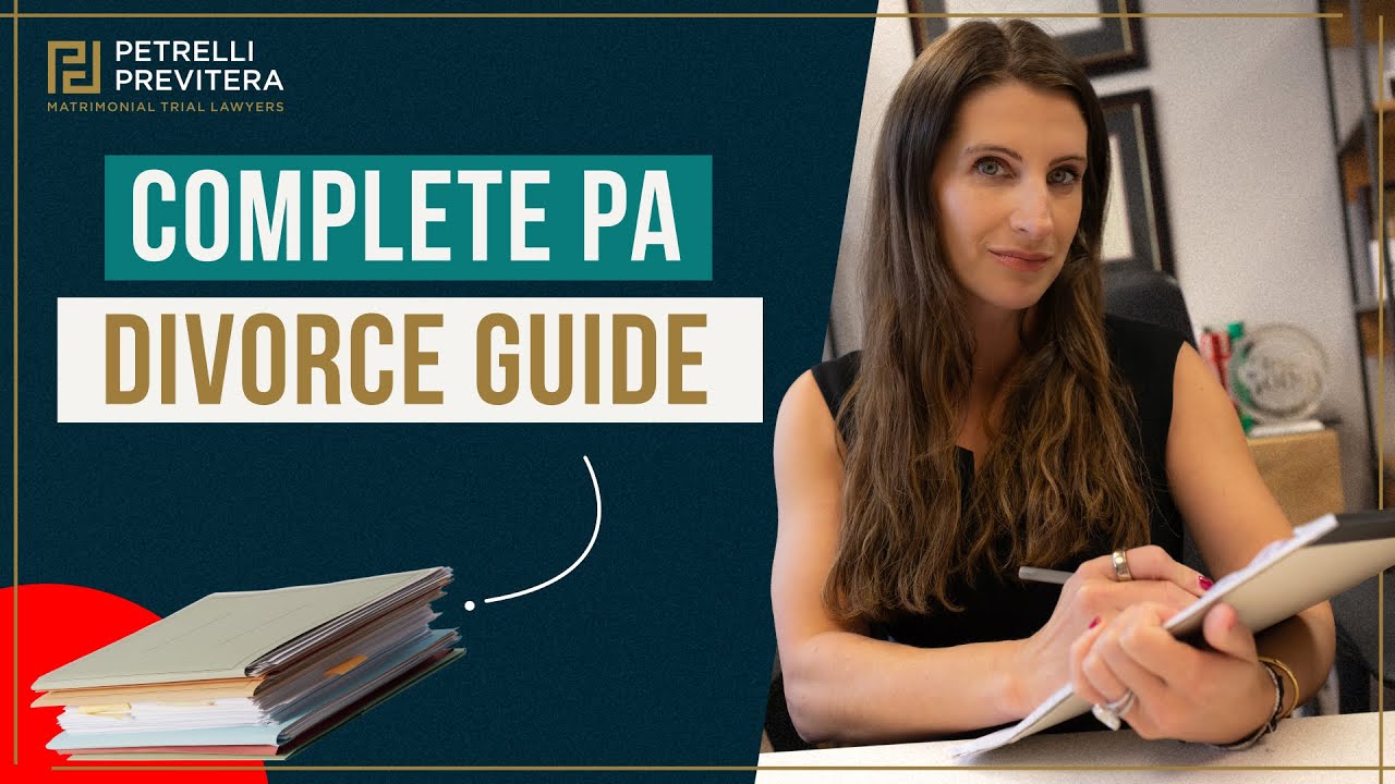 video cover that reads "complete PA divorce guide"